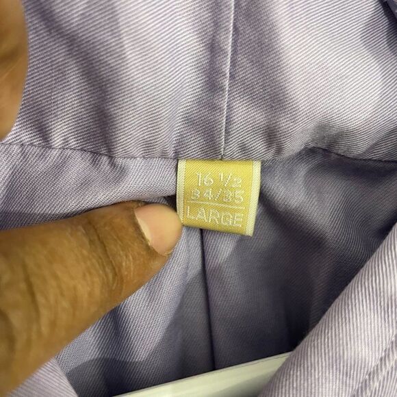 MICHAEL Michael Kors Men L‎ Purple Long Sleeve Button Down Dress Shirt - Picture 5 of 10